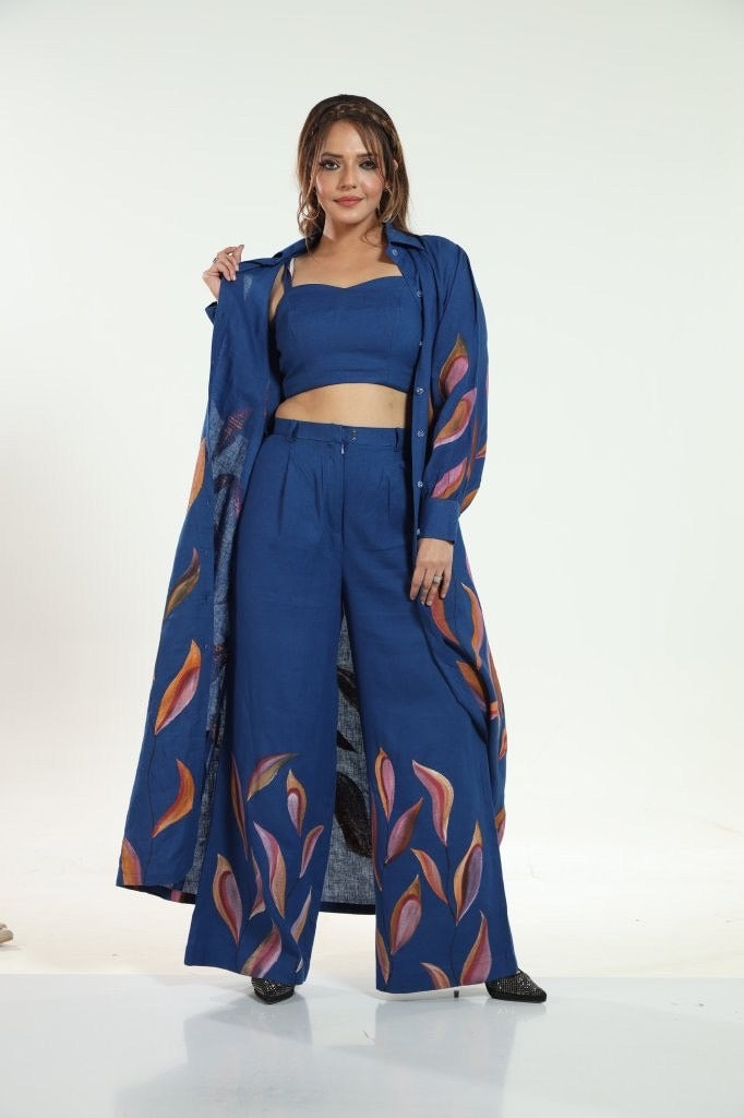 Midnight Bloom Linen Set