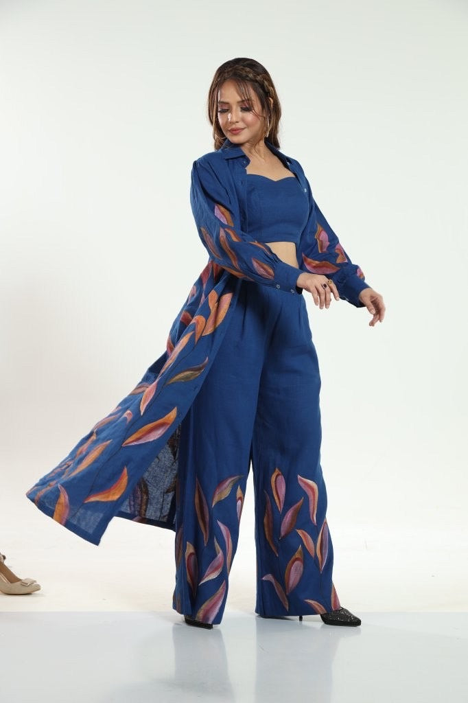 Midnight Bloom Linen Set