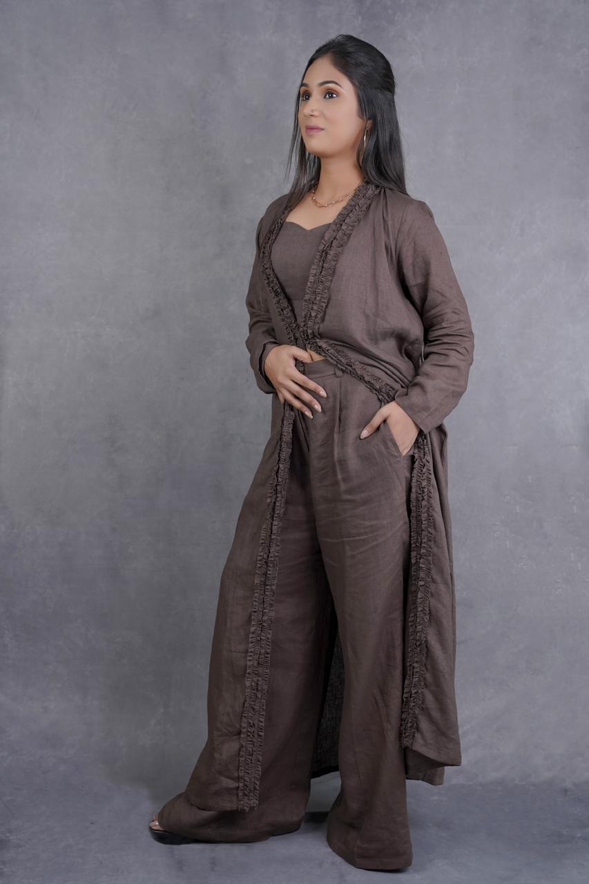 Mocha Muse Linen Co-ord Set