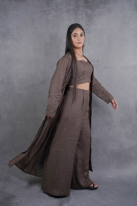 Mocha Muse Linen Co-ord Set