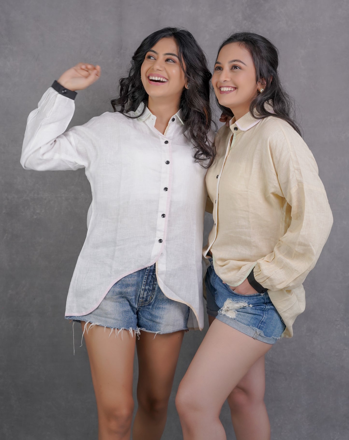 2 linen Blouson Shirt