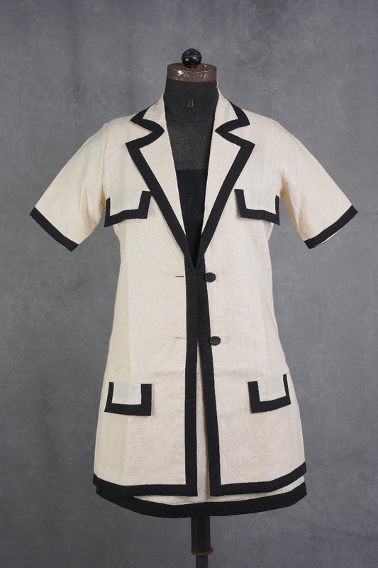 Monochrome Elegance Pure Linen Set