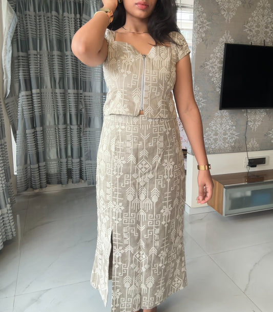 Hand Design Linen Dress