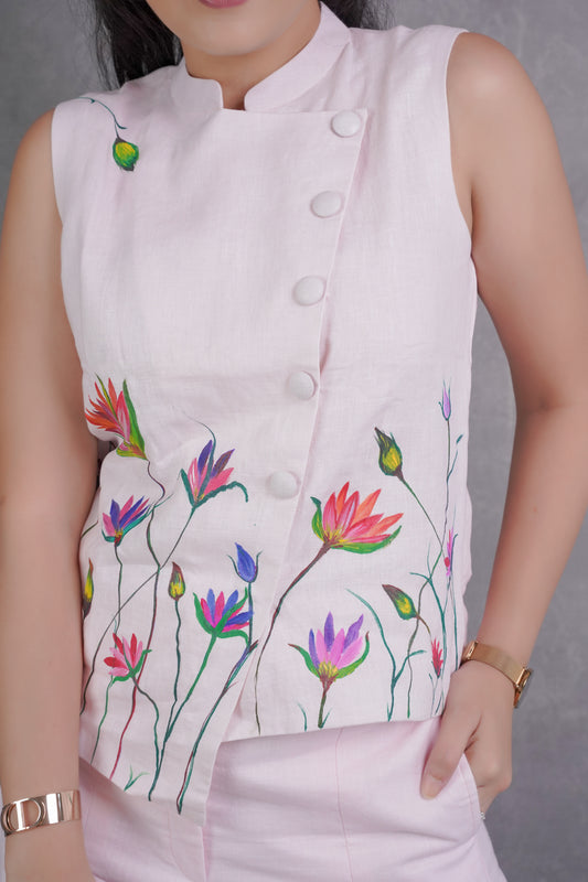 Blush Bloom Overlay Top